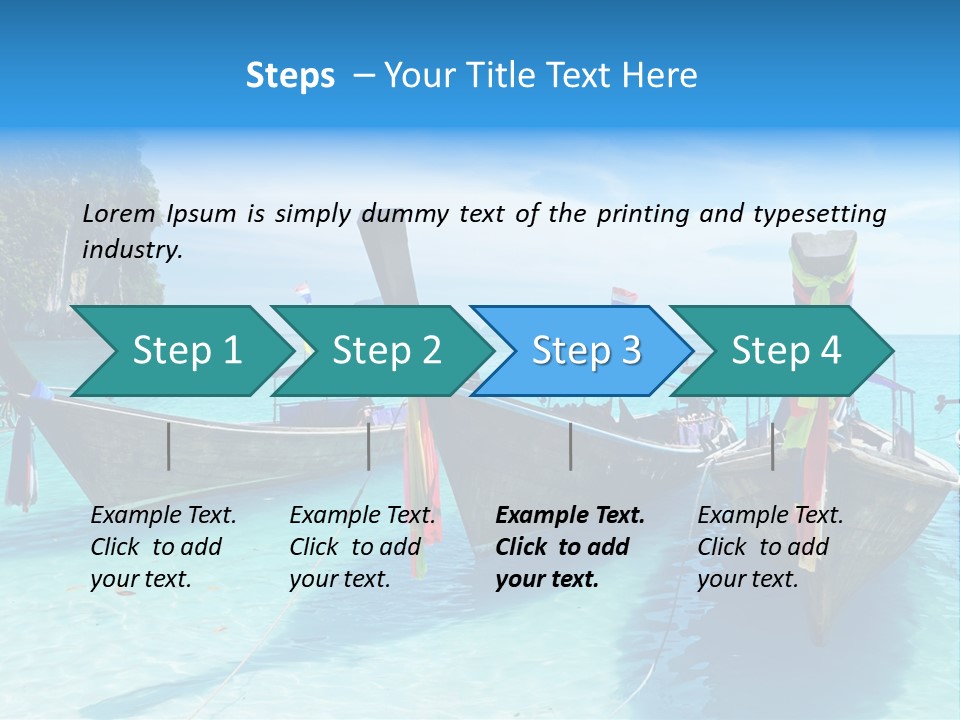 Recreation Thailand Blue PowerPoint Template