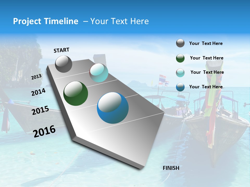 Recreation Thailand Blue PowerPoint Template
