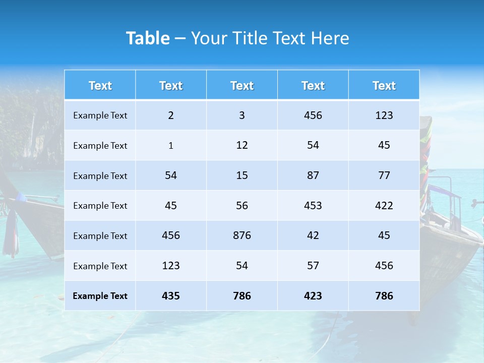 Recreation Thailand Blue PowerPoint Template