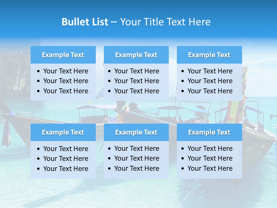 Recreation Thailand Blue PowerPoint Template