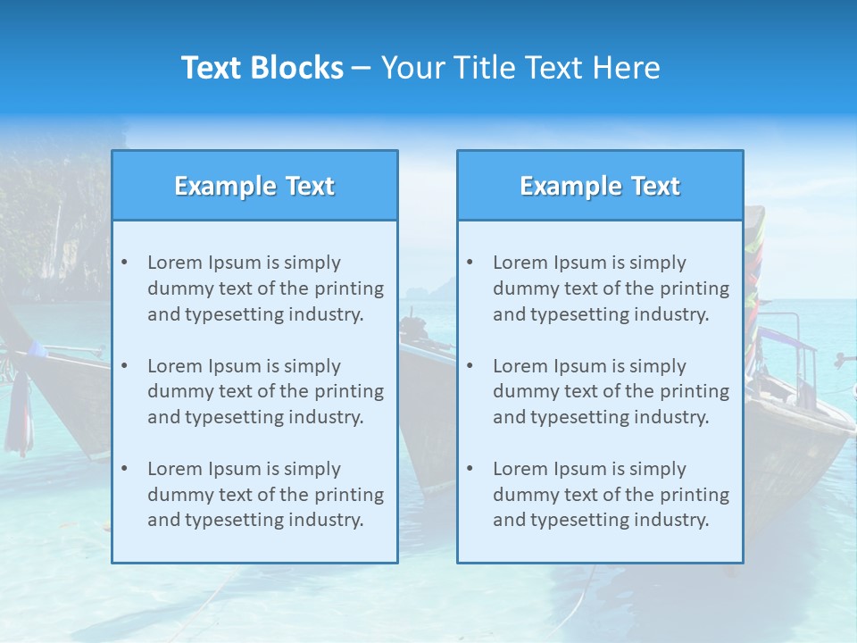 Recreation Thailand Blue PowerPoint Template