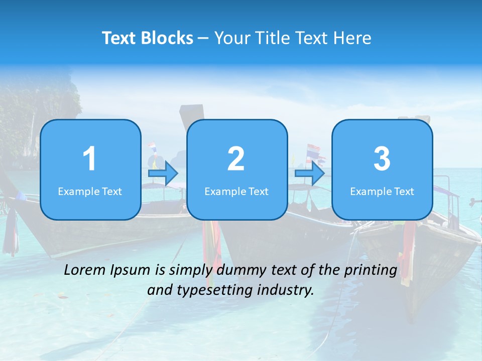 Recreation Thailand Blue PowerPoint Template