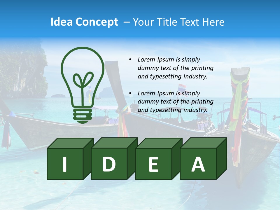Recreation Thailand Blue PowerPoint Template