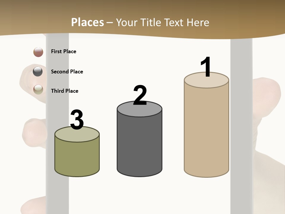 Tablet Touch Hand PowerPoint Template