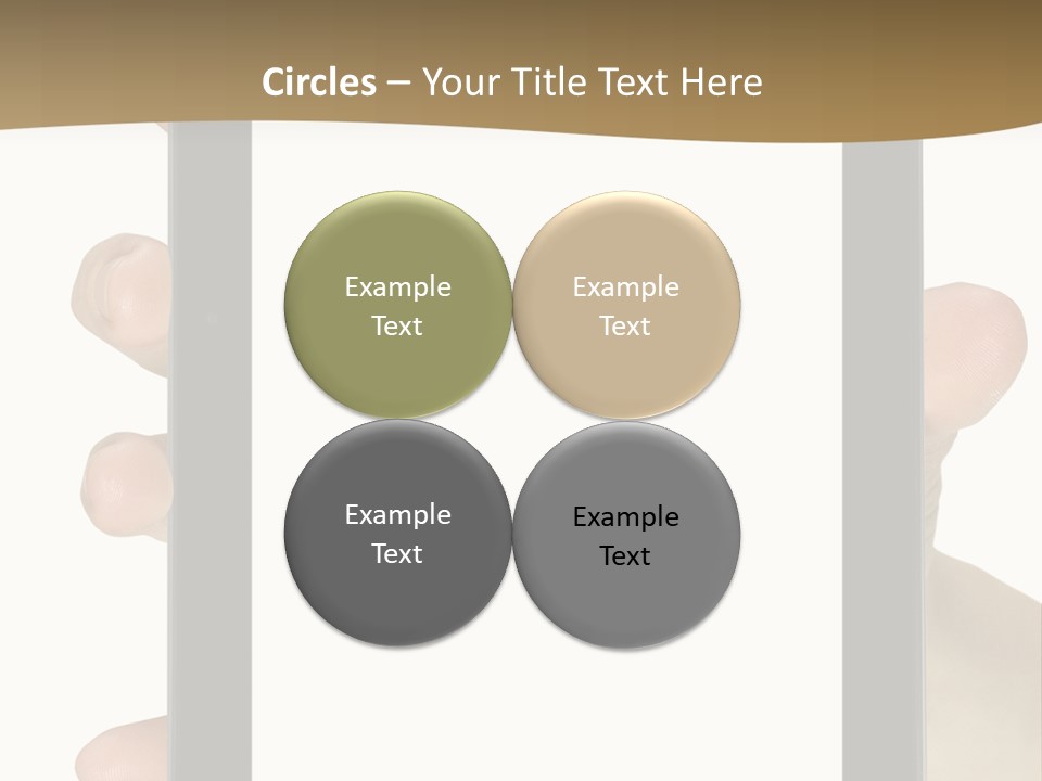 Tablet Touch Hand PowerPoint Template