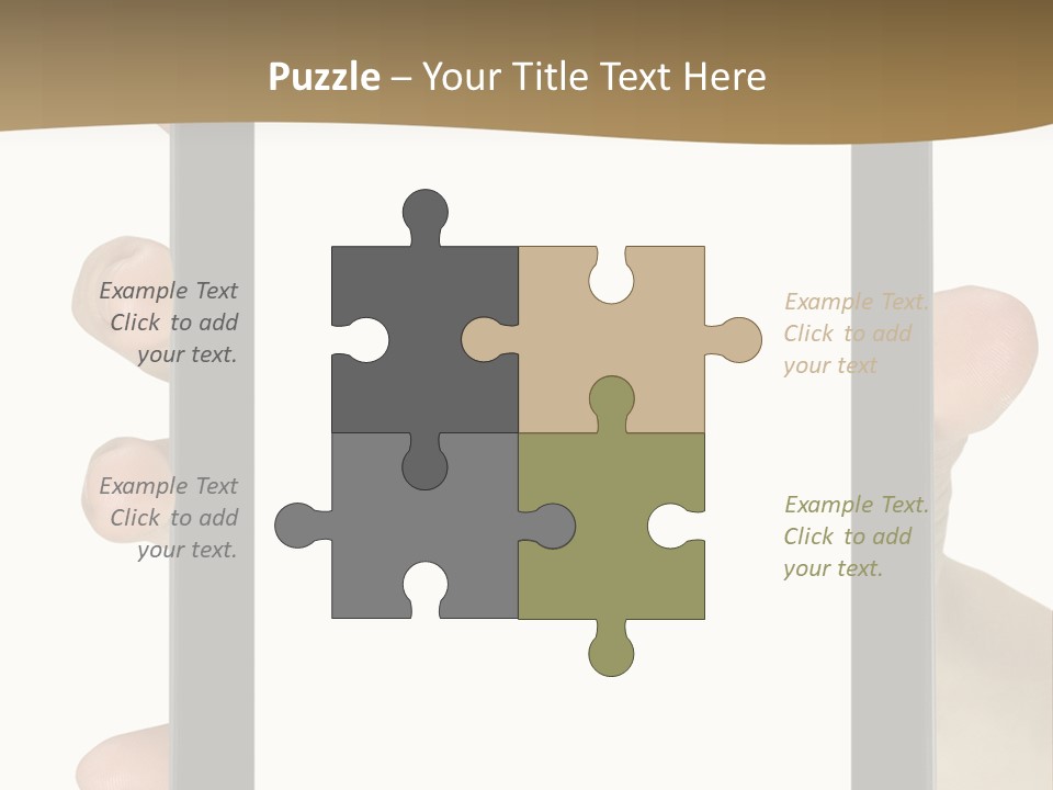 Tablet Touch Hand PowerPoint Template