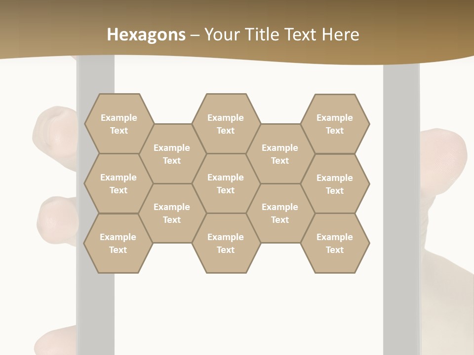 Tablet Touch Hand PowerPoint Template