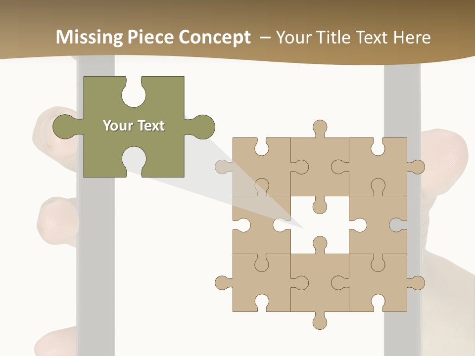 Tablet Touch Hand PowerPoint Template