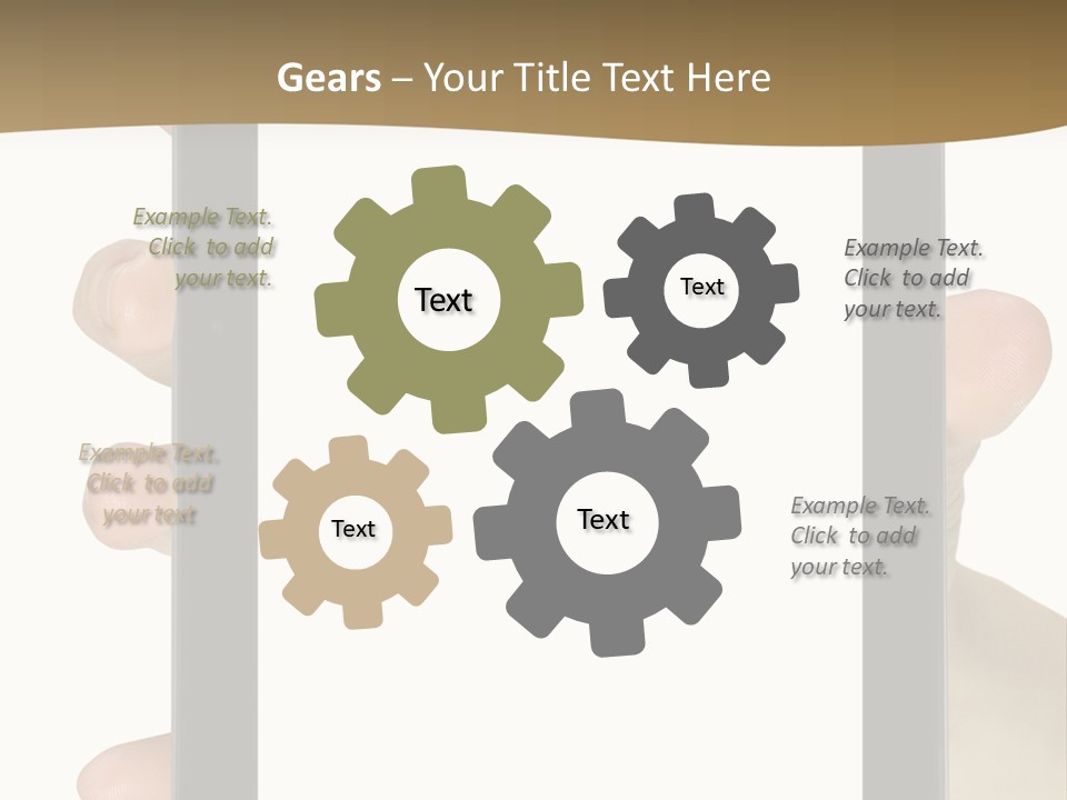Tablet Touch Hand PowerPoint Template