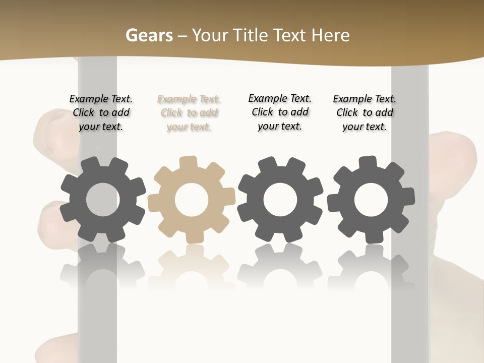 Tablet Touch Hand PowerPoint Template