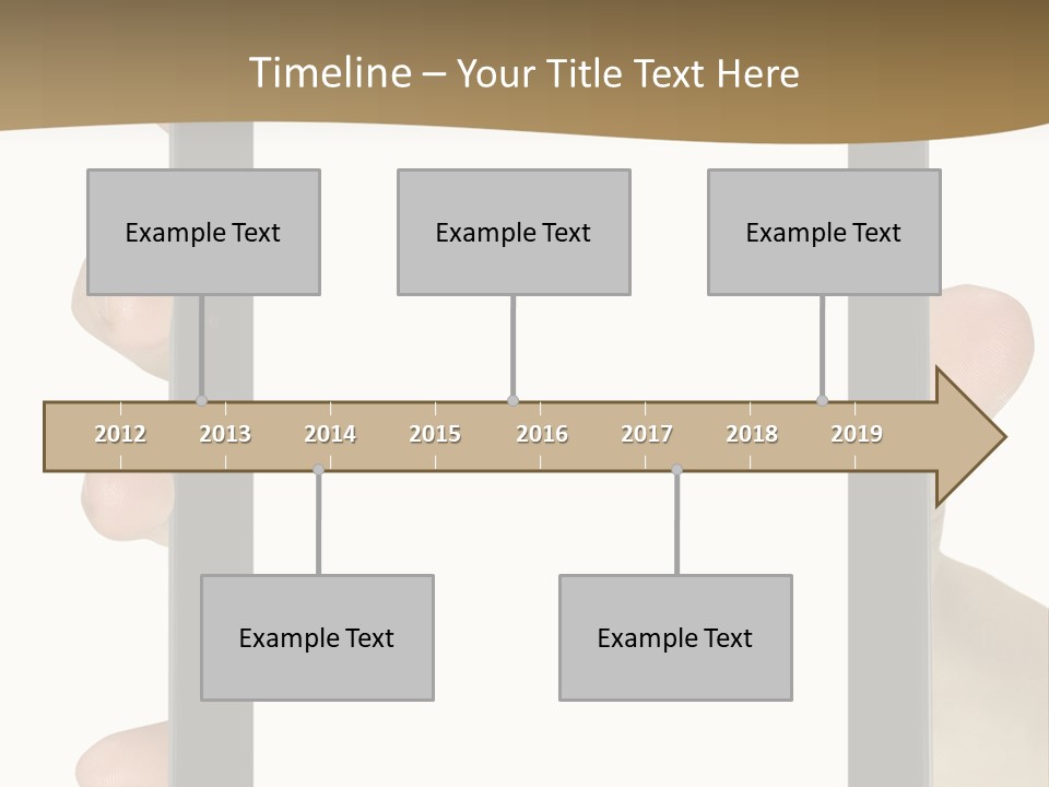 Tablet Touch Hand PowerPoint Template