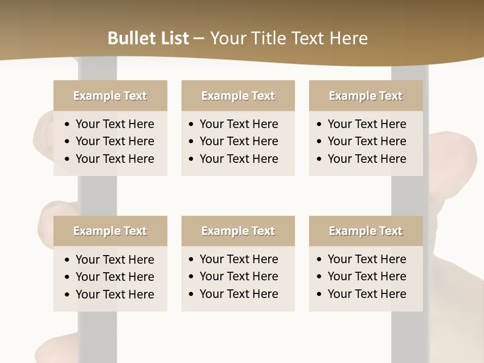 Tablet Touch Hand PowerPoint Template