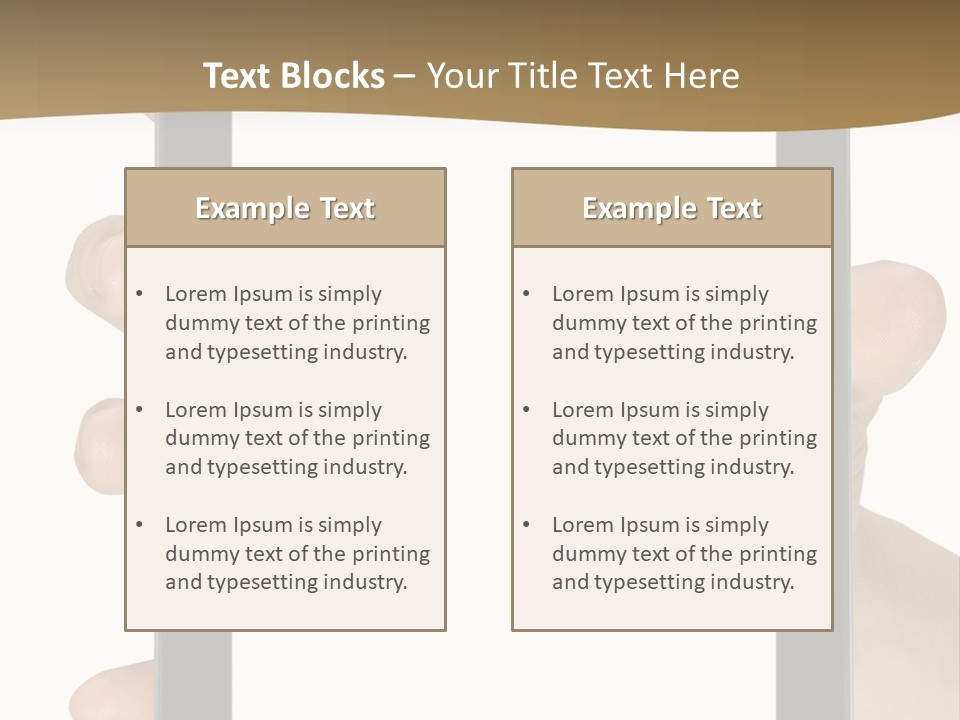 Tablet Touch Hand PowerPoint Template