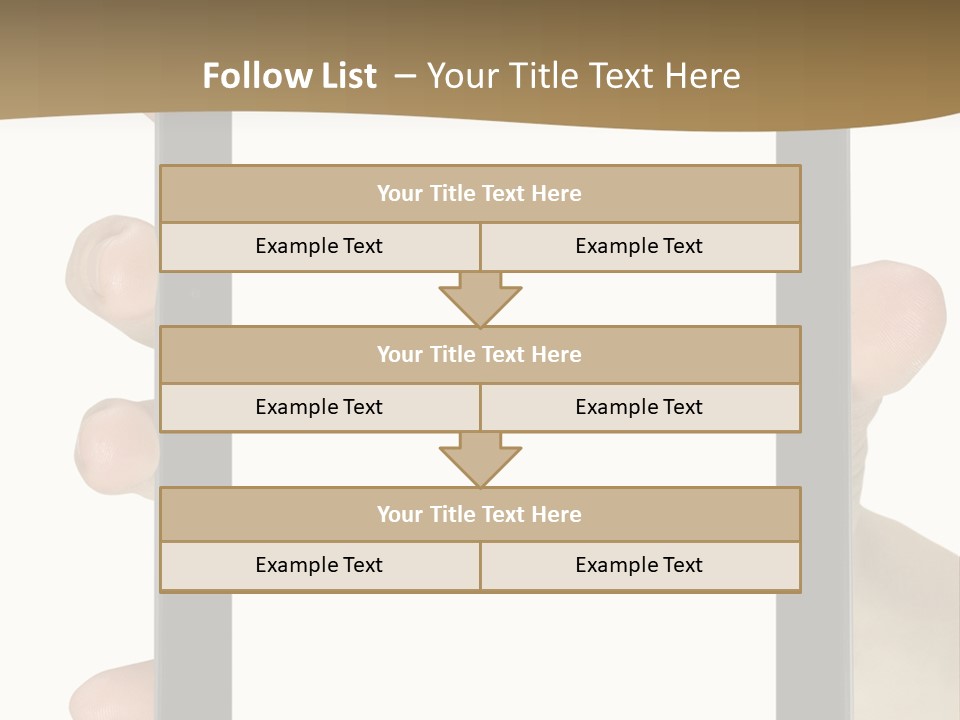 Tablet Touch Hand PowerPoint Template