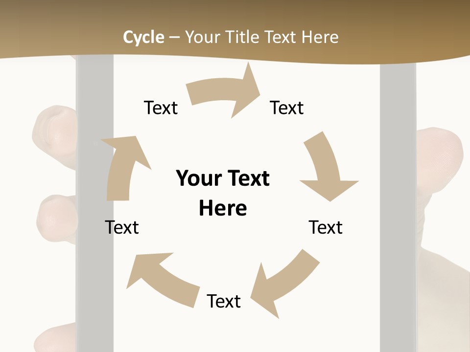 Tablet Touch Hand PowerPoint Template