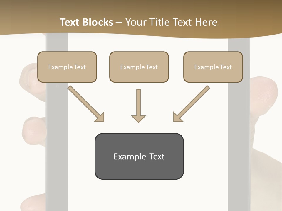 Tablet Touch Hand PowerPoint Template