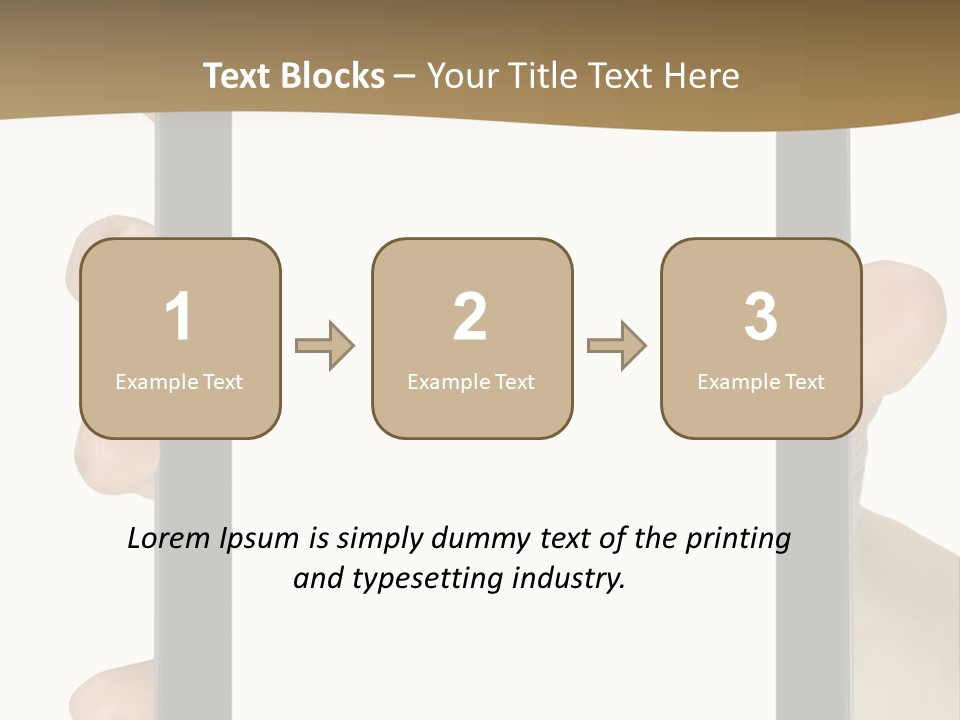 Tablet Touch Hand PowerPoint Template
