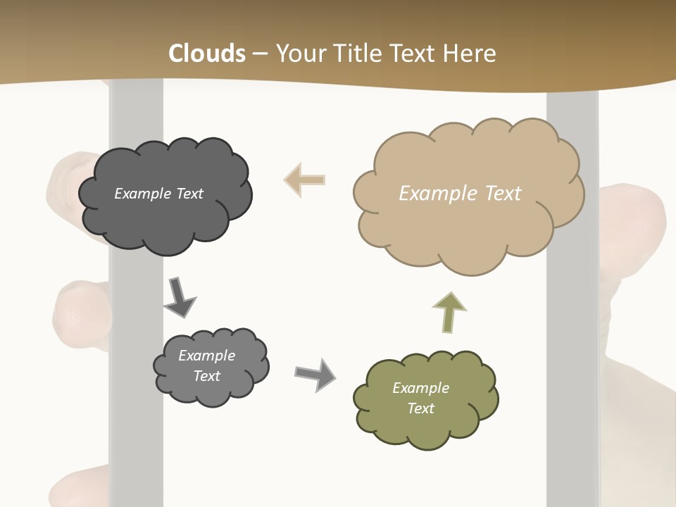 Tablet Touch Hand PowerPoint Template