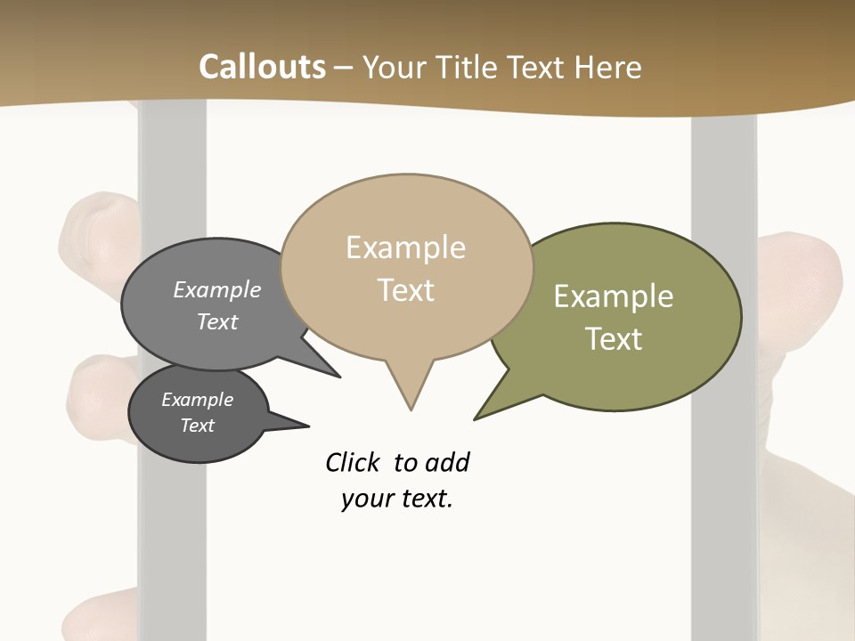 Tablet Touch Hand PowerPoint Template