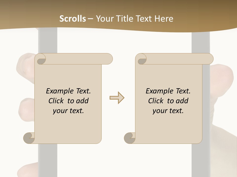 Tablet Touch Hand PowerPoint Template