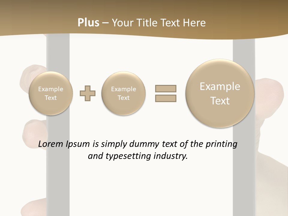 Tablet Touch Hand PowerPoint Template