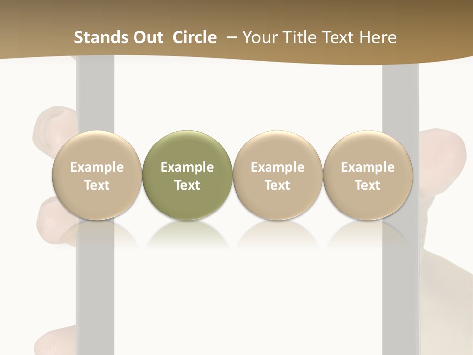 Tablet Touch Hand PowerPoint Template