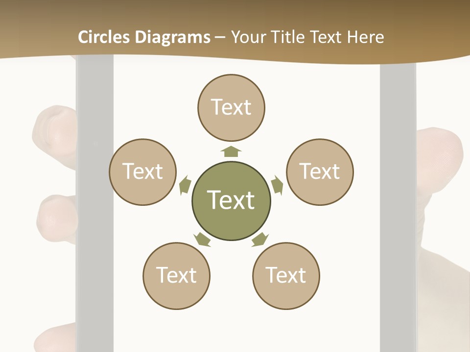 Tablet Touch Hand PowerPoint Template