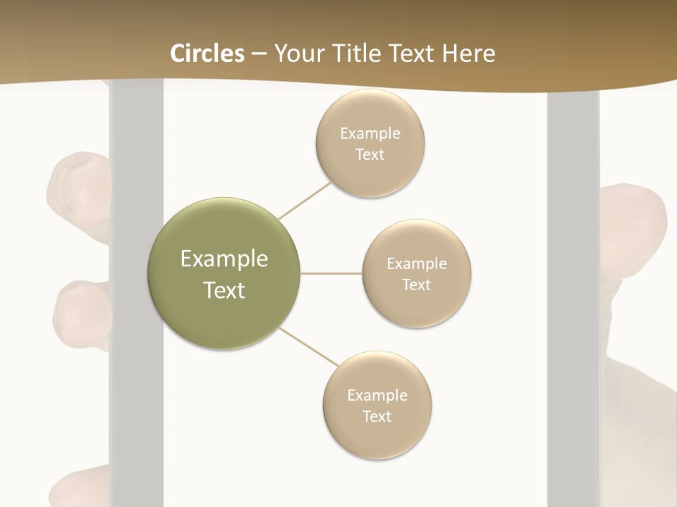 Tablet Touch Hand PowerPoint Template