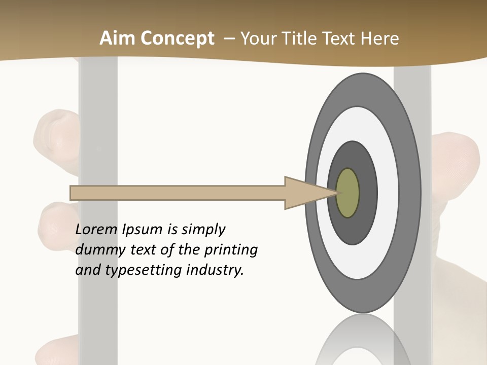 Tablet Touch Hand PowerPoint Template