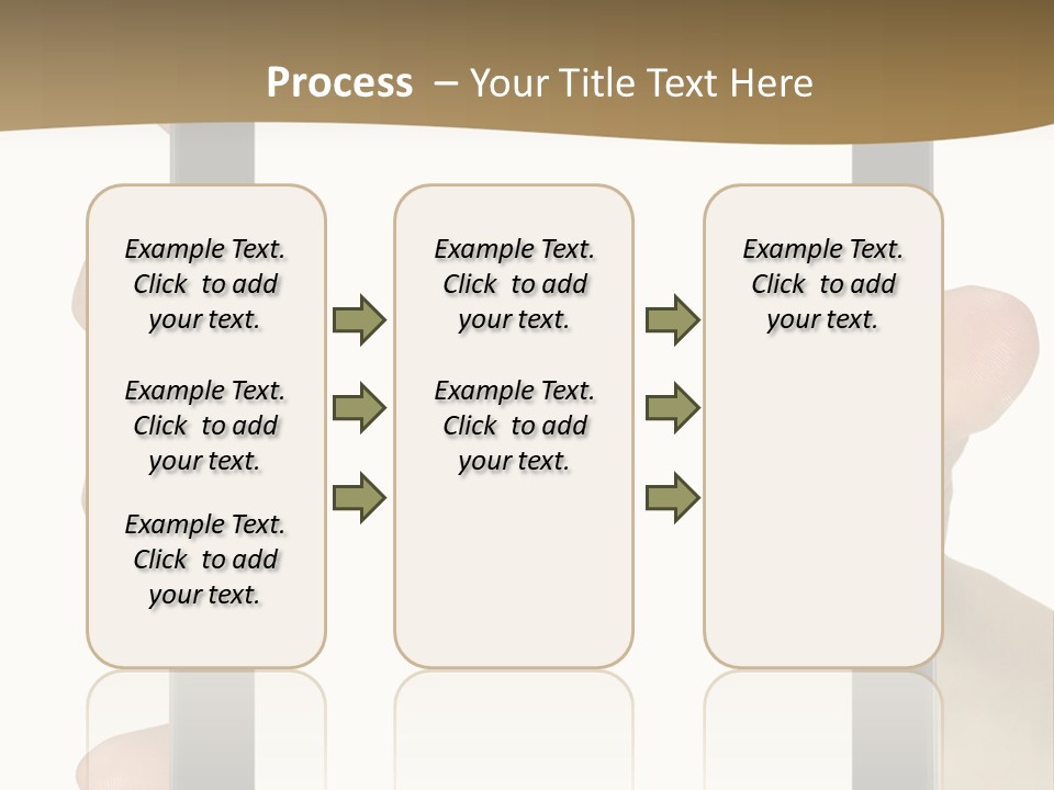 Tablet Touch Hand PowerPoint Template
