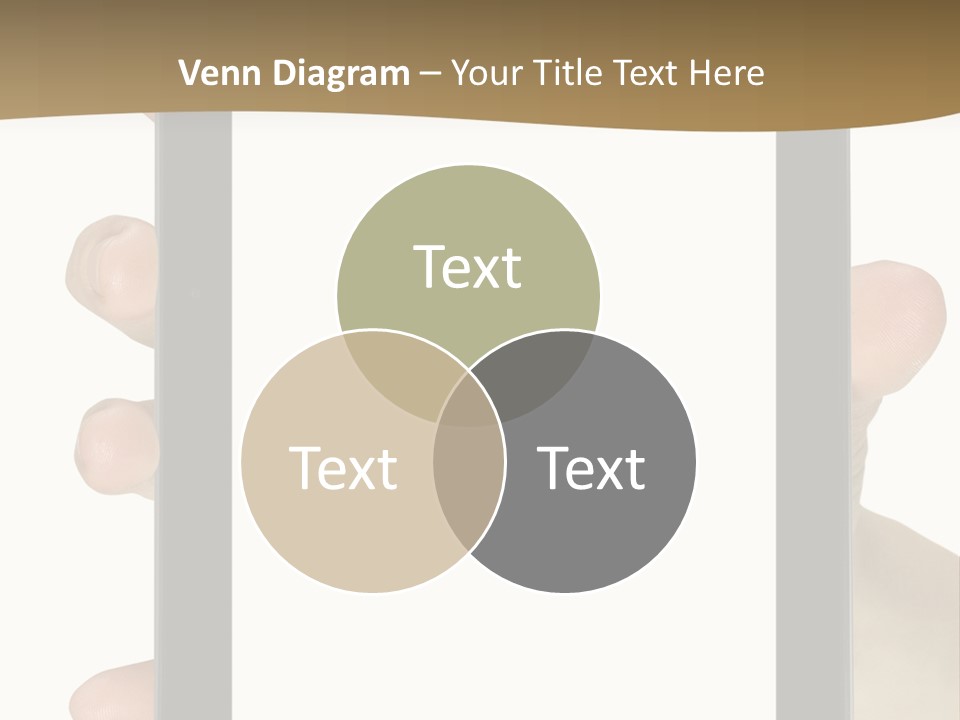 Tablet Touch Hand PowerPoint Template
