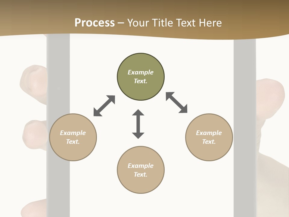 Tablet Touch Hand PowerPoint Template