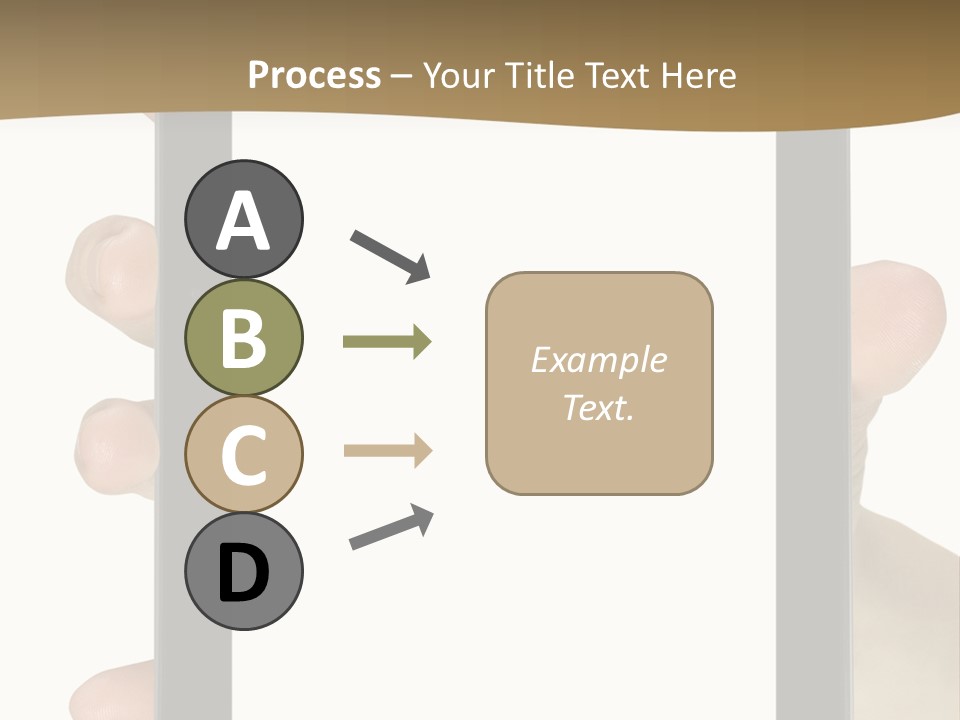 Tablet Touch Hand PowerPoint Template