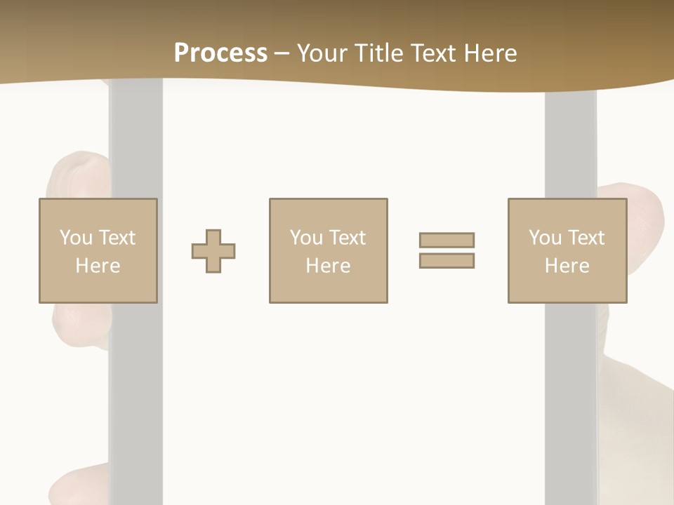 Tablet Touch Hand PowerPoint Template