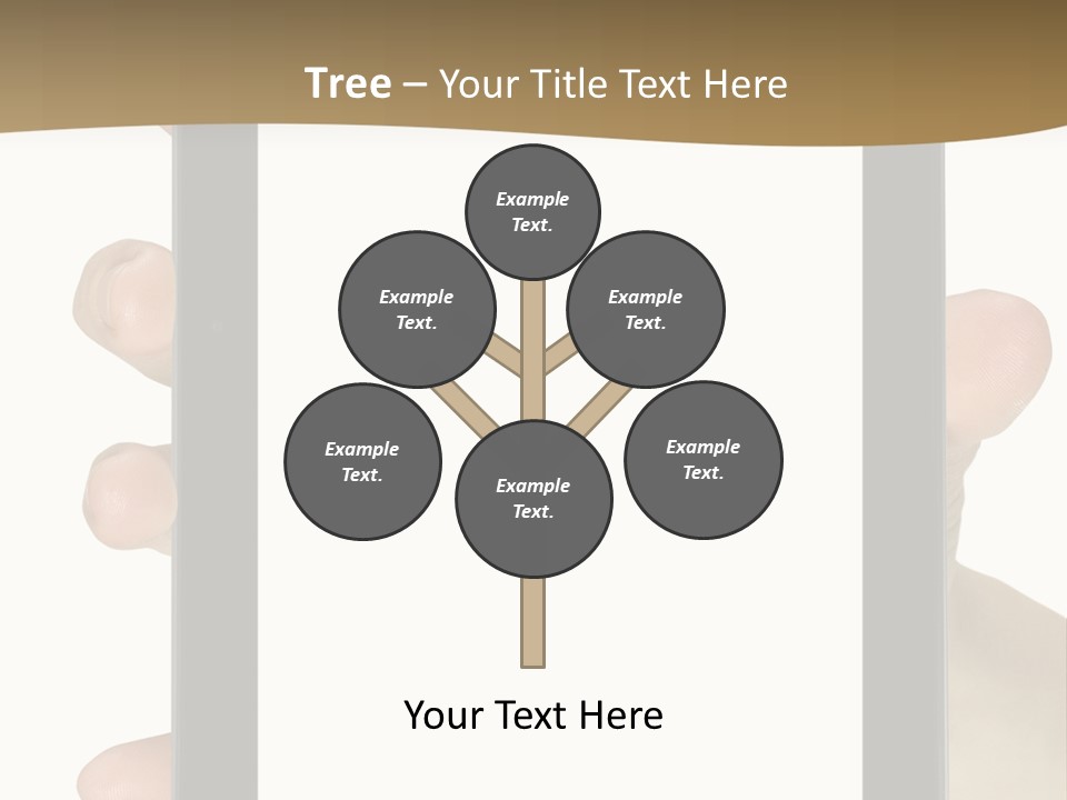 Tablet Touch Hand PowerPoint Template