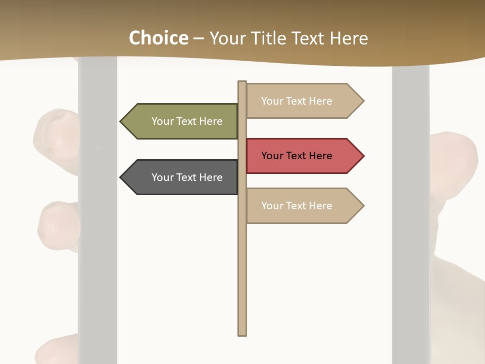 Tablet Touch Hand PowerPoint Template