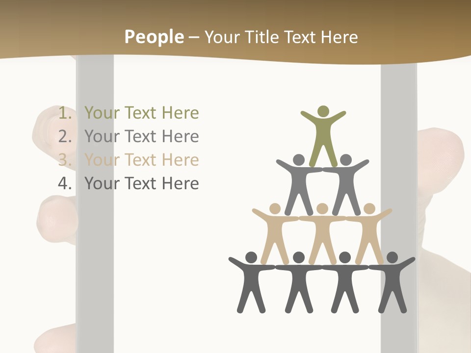 Tablet Touch Hand PowerPoint Template