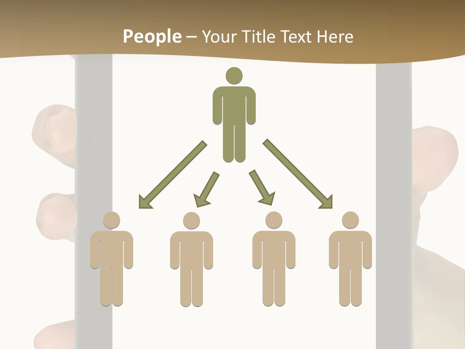 Tablet Touch Hand PowerPoint Template