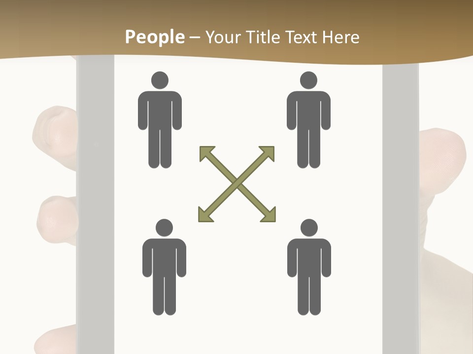 Tablet Touch Hand PowerPoint Template