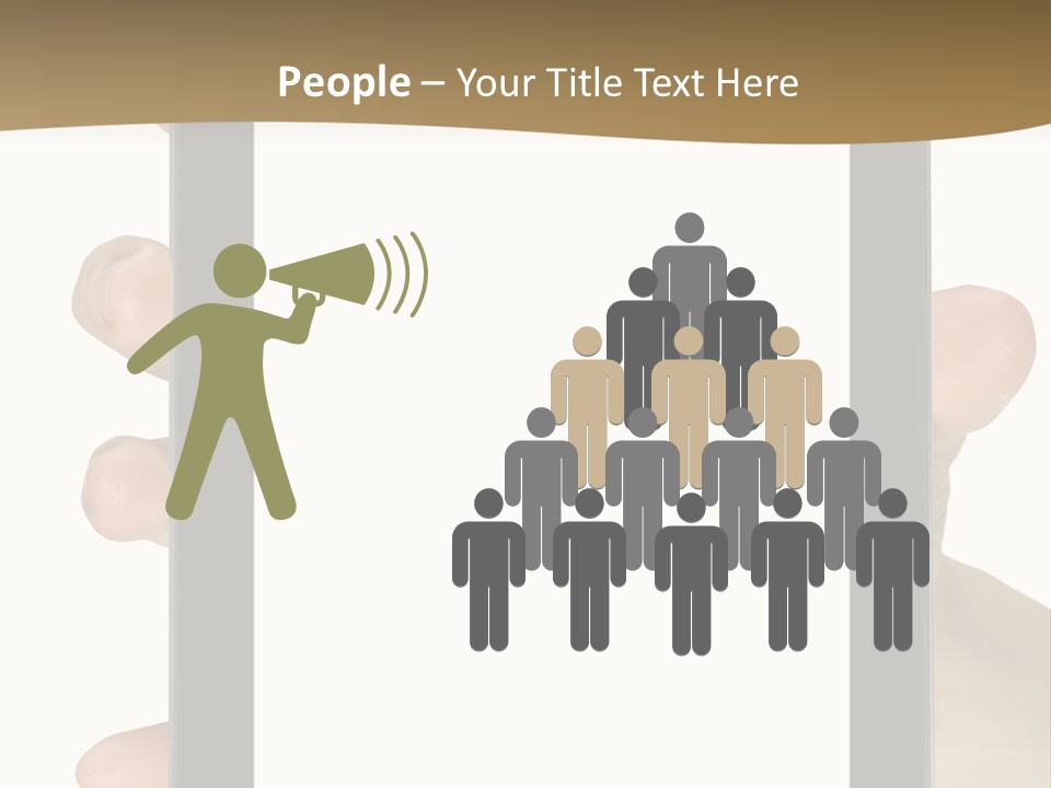 Tablet Touch Hand PowerPoint Template