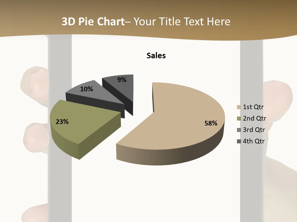 Tablet Touch Hand PowerPoint Template