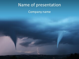 Thunderbolt Touchdown Storm PowerPoint Template