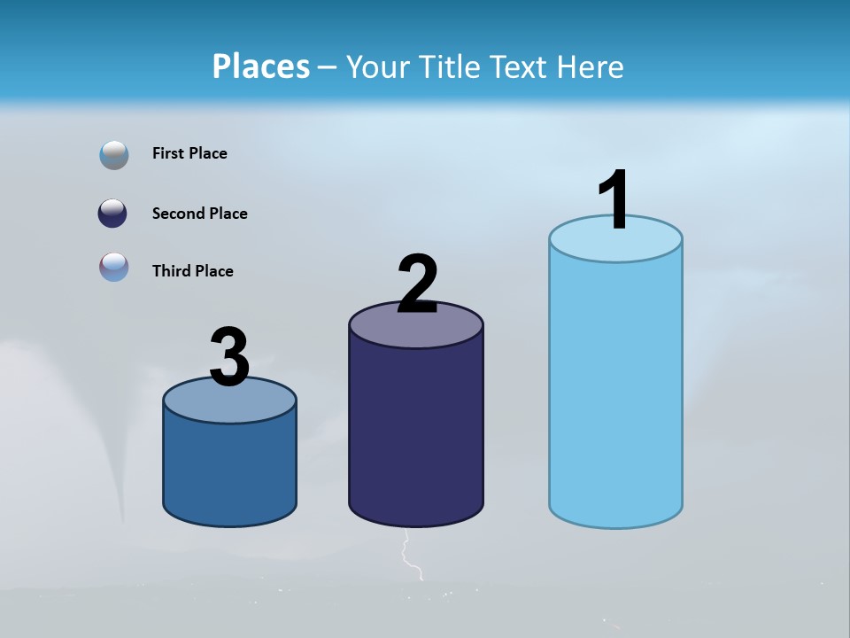 Thunderbolt Touchdown Storm PowerPoint Template
