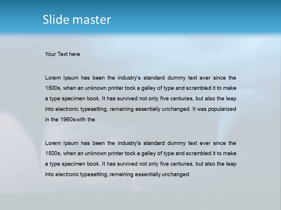 Thunderbolt Touchdown Storm PowerPoint Template