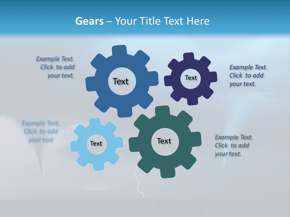 Thunderbolt Touchdown Storm PowerPoint Template