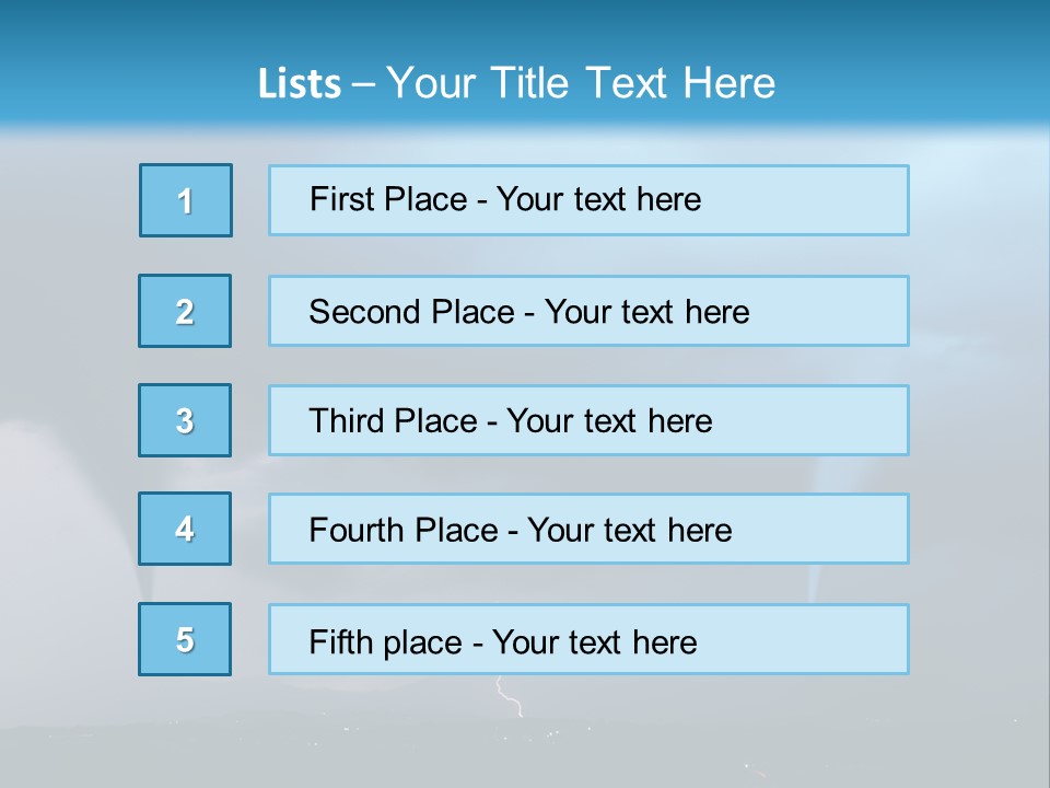 Thunderbolt Touchdown Storm PowerPoint Template