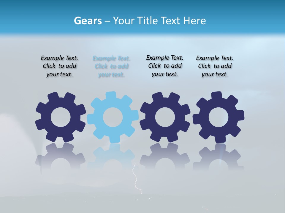 Thunderbolt Touchdown Storm PowerPoint Template