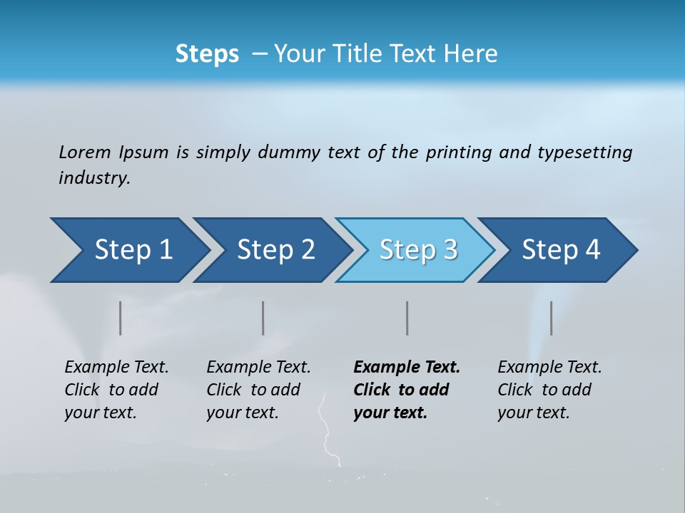 Thunderbolt Touchdown Storm PowerPoint Template