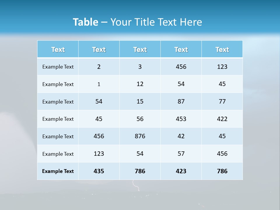 Thunderbolt Touchdown Storm PowerPoint Template