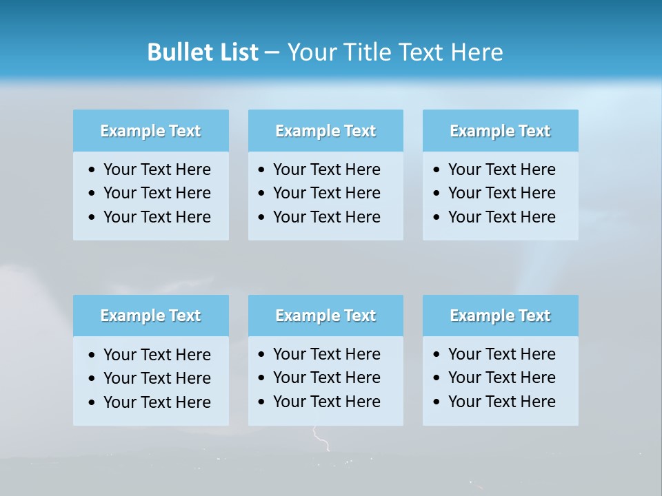 Thunderbolt Touchdown Storm PowerPoint Template